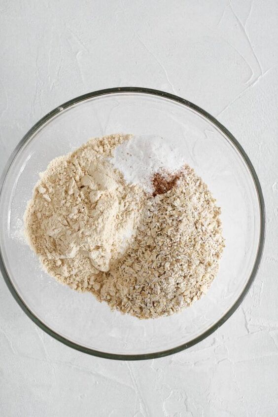 easy chocolate banana protein muffins vegan, Combine Dry Ingredients