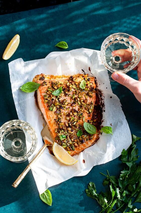 s 11 dinner ideas that you can easily make in 30 minutes or less, Easy Pistachio Crusted Salmon
