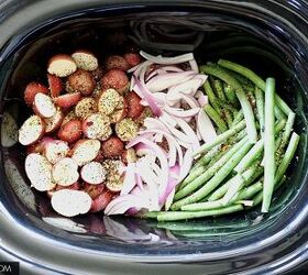 slow cooker chicken potatoes green beans