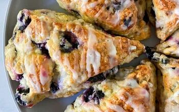 Lemon Blueberry Scones With Lemon Glaze