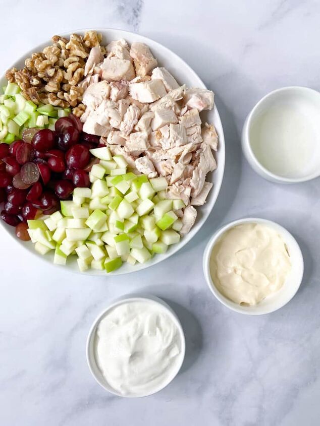 healthy chicken waldorf salad