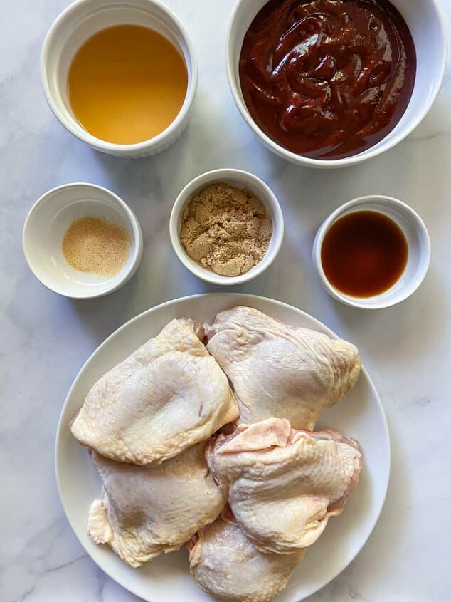 easy slow cooker bbq chicken thighs