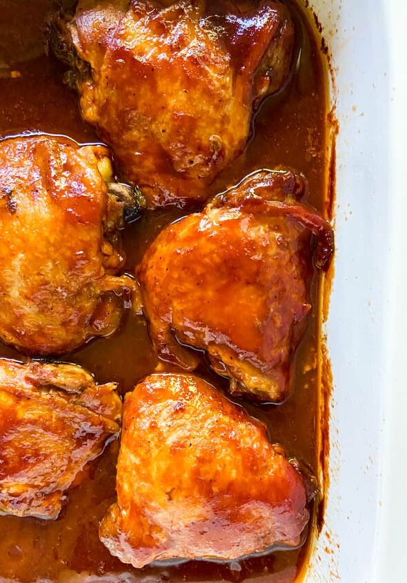 easy slow cooker bbq chicken thighs