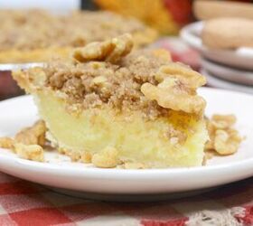 old fashioned walnut streusel buttermilk pie
