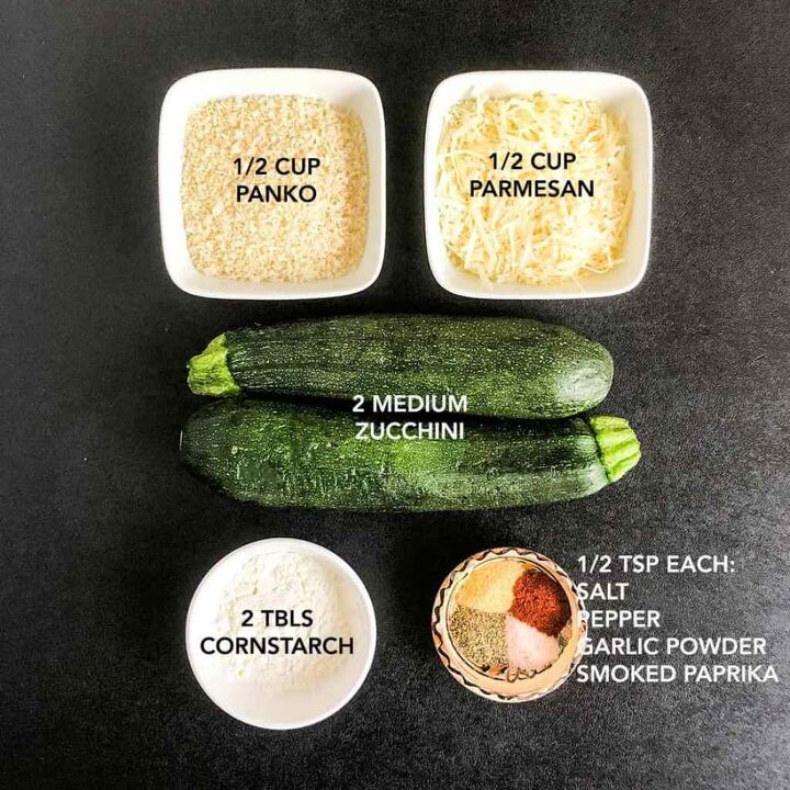 air fryer zucchini fries, You will need these ingredients plus an egg