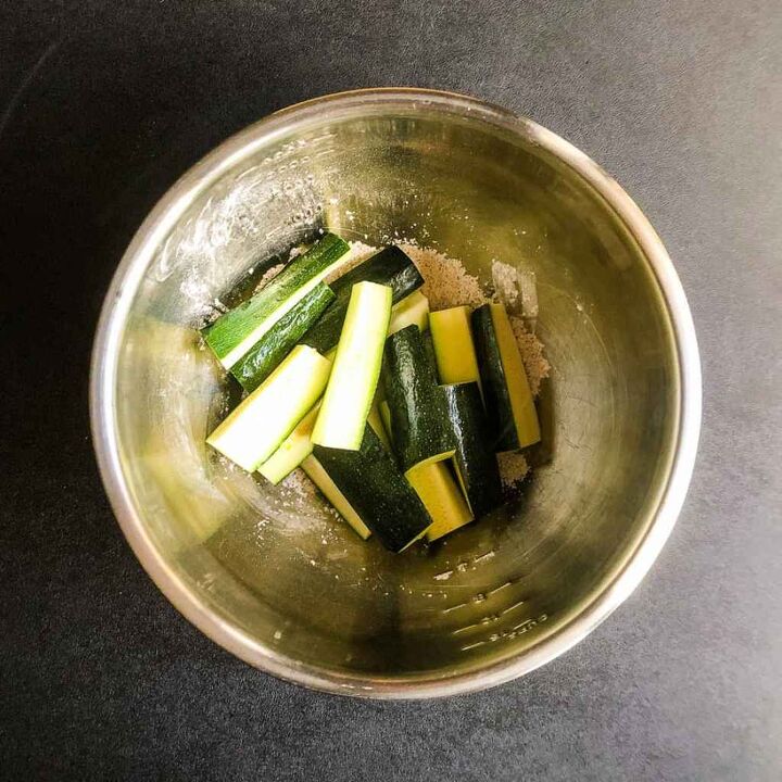 air fryer zucchini fries, Add the zucchini