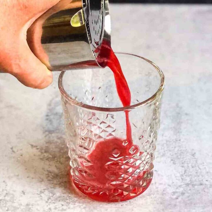 cherry vodka sour, Pour into a rocks glass and add ice