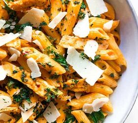 creamy chicken pasta with spinach