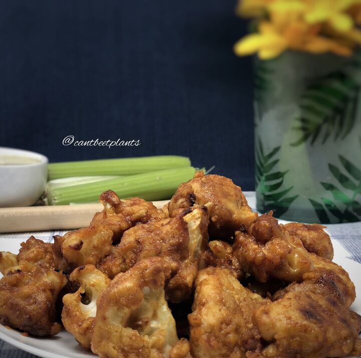 orange scented barbecue cauliflower wings