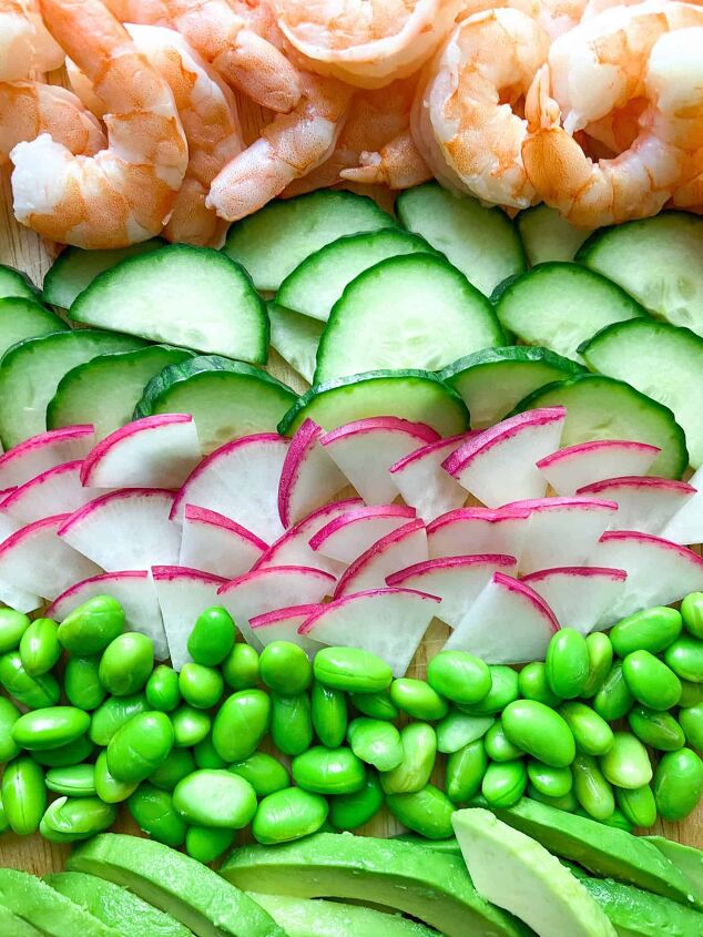 poke bowl recipe with shrimp and salmon