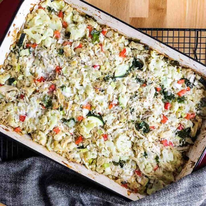 chicken rice and vegetable casserole, Bake for about 25 30 minutes