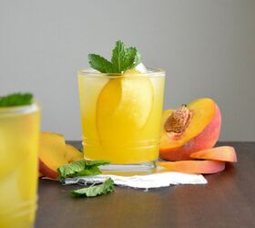 Try this easy-to-make peach wine spritzer with mint when you're in the mood to relax