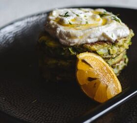 Courgette Fritters With Honey-Thyme Ricotta Cream