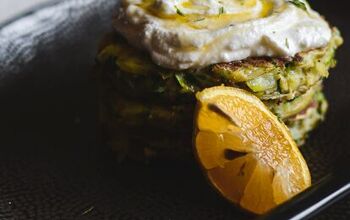 Courgette Fritters With Honey-Thyme Ricotta Cream