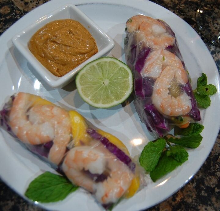 shrimp and veggie spring rolls