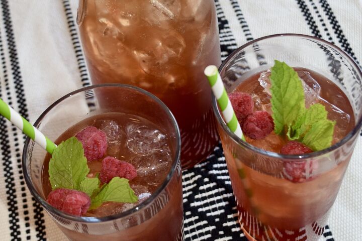 herbal raspberry mint iced tea