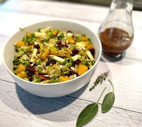 Butternut Squash and Brussels Sprouts Salad - Happy Honey Kitchen