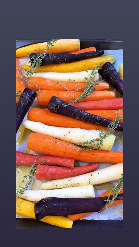 honey glazed colorful carrots