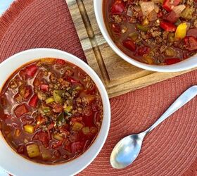 Low-Carb Stuffed Bell Pepper Soup - Happy Honey Kitchen
