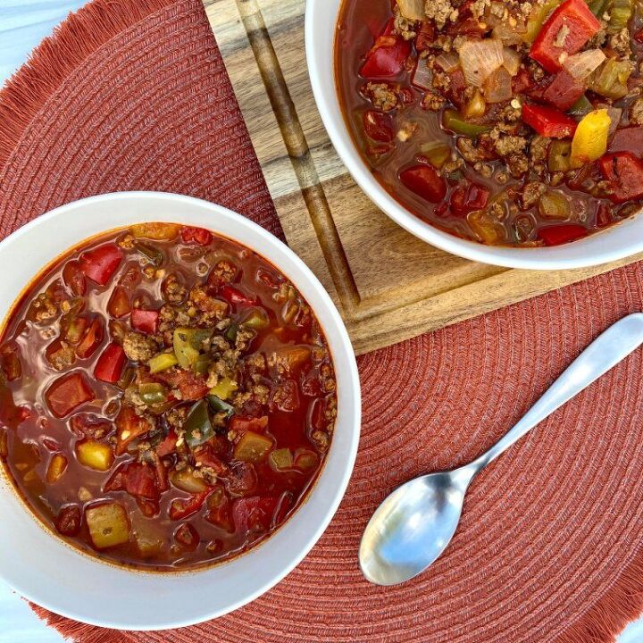 Low Carb Spicy Stuffed Bell Pepper Soup: Flavorful & Healthy Recipe