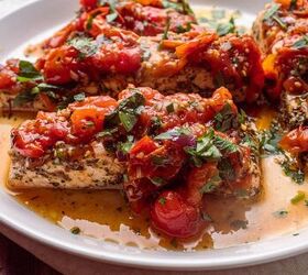 Roast Salmon and Tomato Vinaigrette