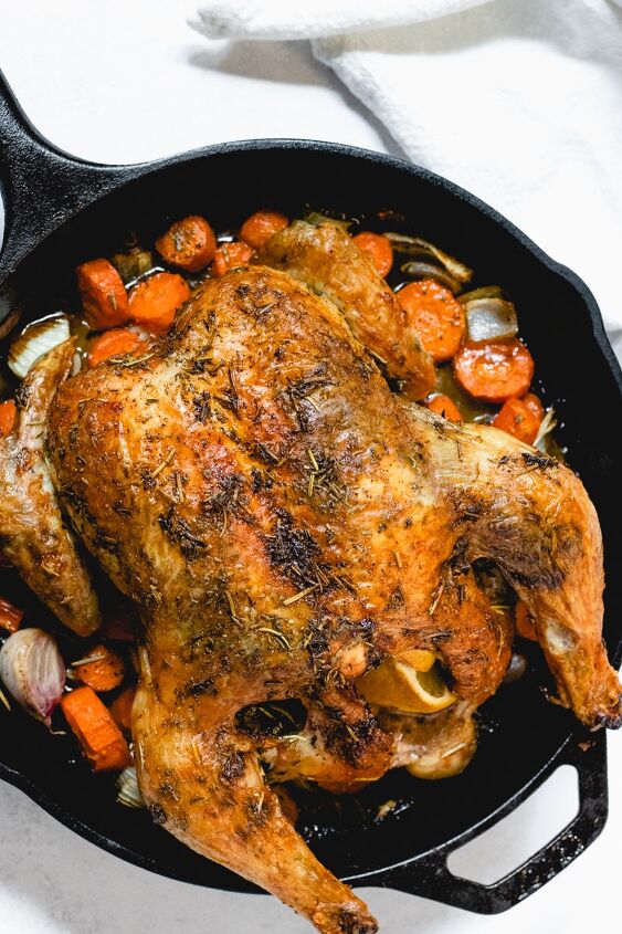 herb butter whole roasted chicken