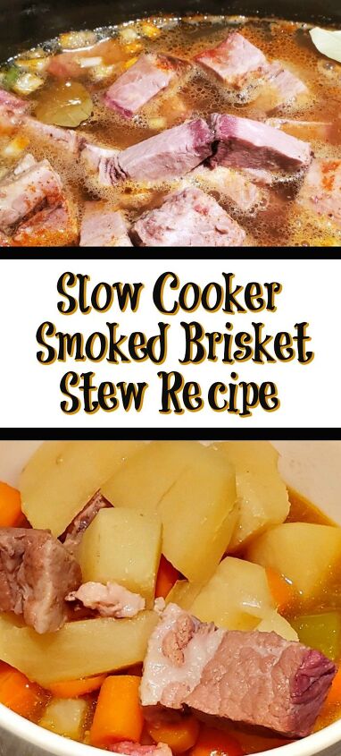slow cooker leftover smoked brisket stew recipe