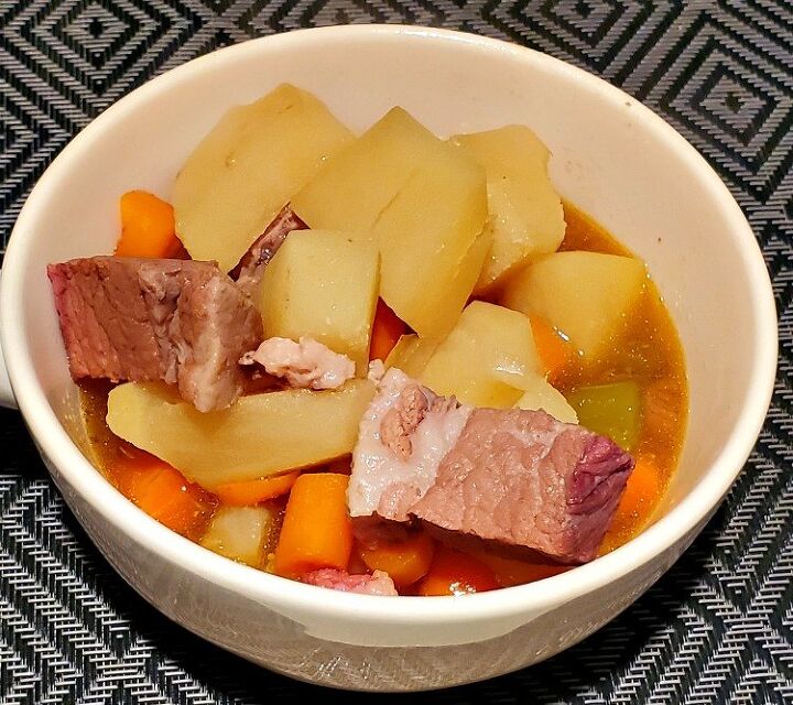 slow cooker leftover smoked brisket stew recipe