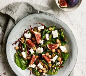 Fig, Chickpea & Feta Salad With a Tahini-balsamic Dressing