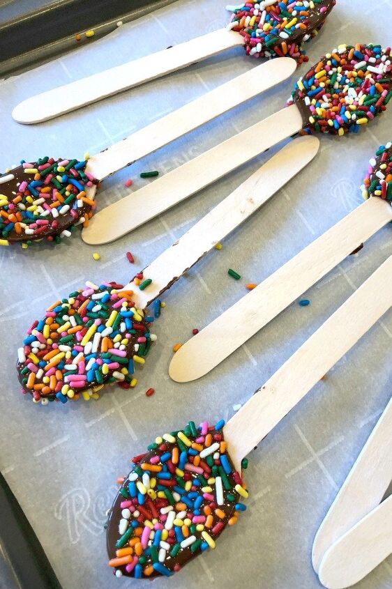 chocolate candy hot cocoa spoons