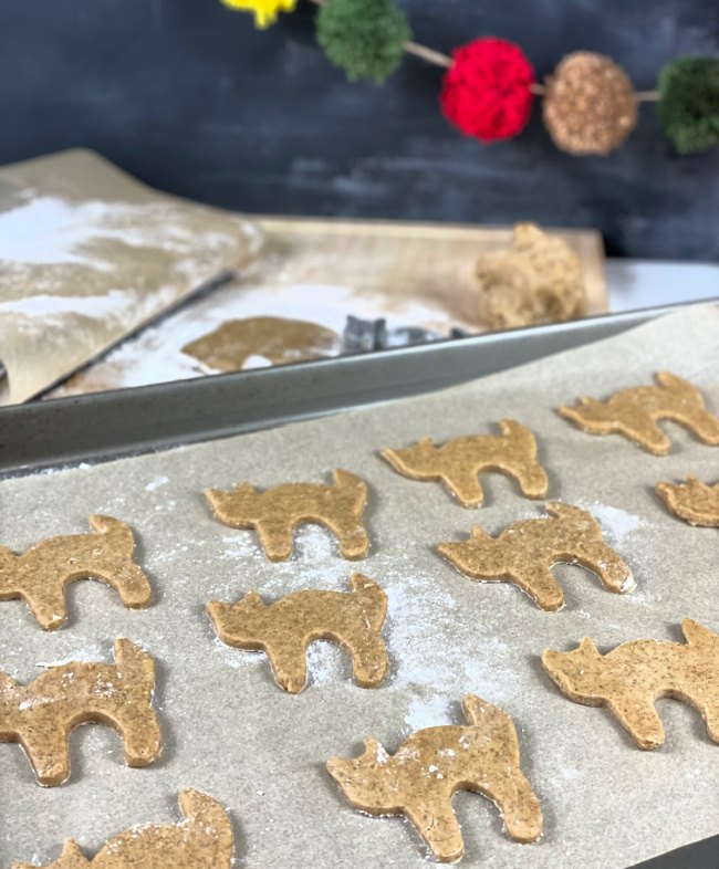 black cat gingerbread cookies