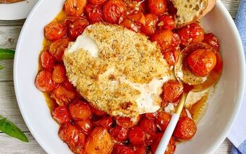 Air Fried Burrata With Jammy Tomatoes