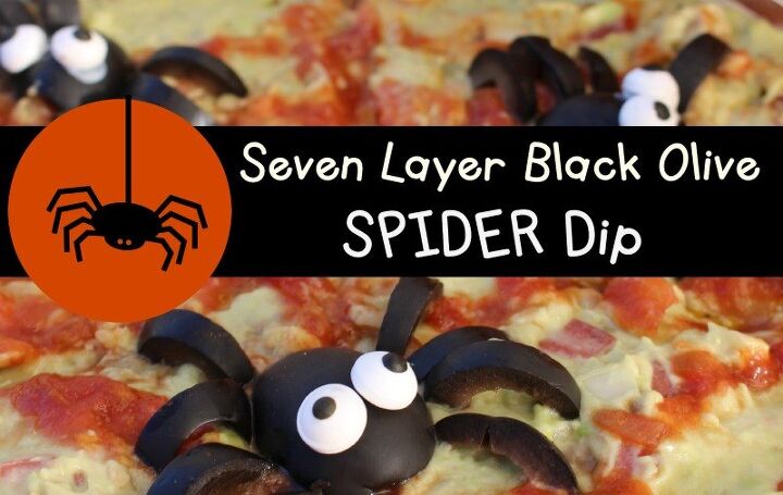 layered black olive spider dip