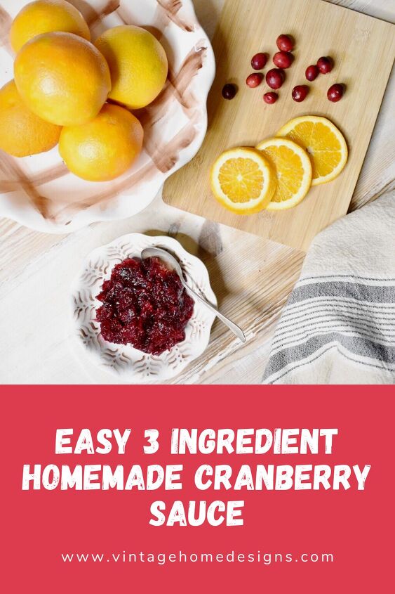 easy 3 ingredient homemade cranberry sauce