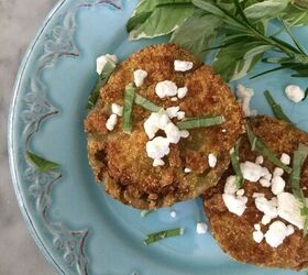 Fried Green Tomatoes With Goat Cheese & Herbs
