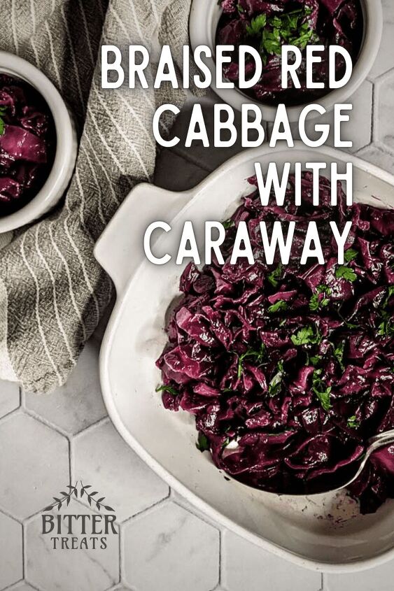 braised red cabbage with caraway seeds