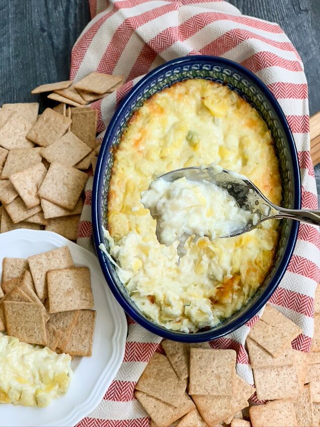 baked artichoke dip easy hot appetizer