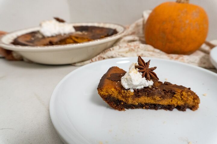 s 12 fall pies your whole family will love, Chocolate Swirl Pumpkin Pie