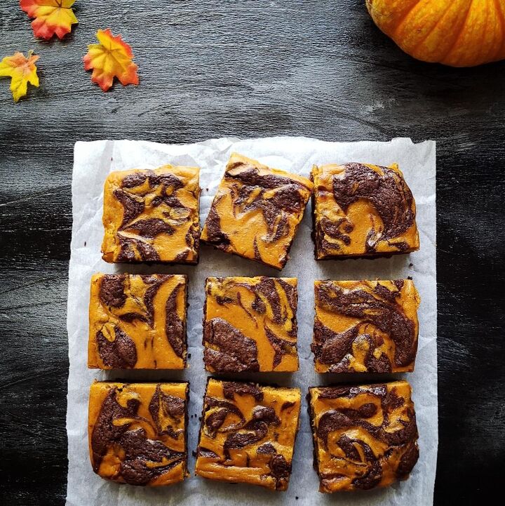 small batch pumpkin brownies