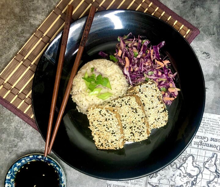 sesame crusted tofu