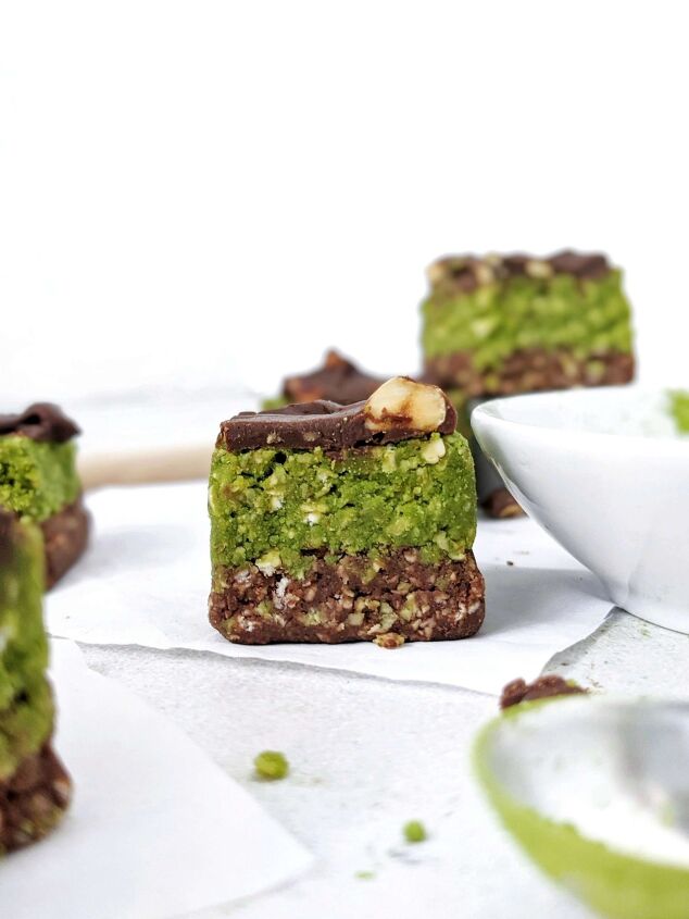 s 10 addictive vegan snacks that will have you coming back for seconds, No Bake Matcha Brownie Protein Bites