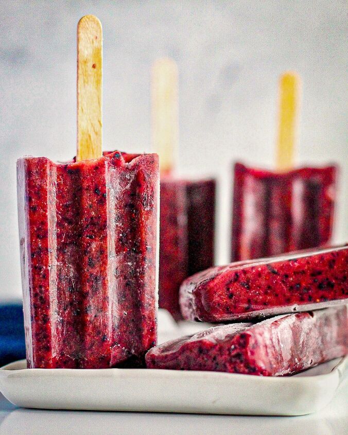 s 10 addictive vegan snacks that will have you coming back for seconds, Blueberry Yuzu Popsicles