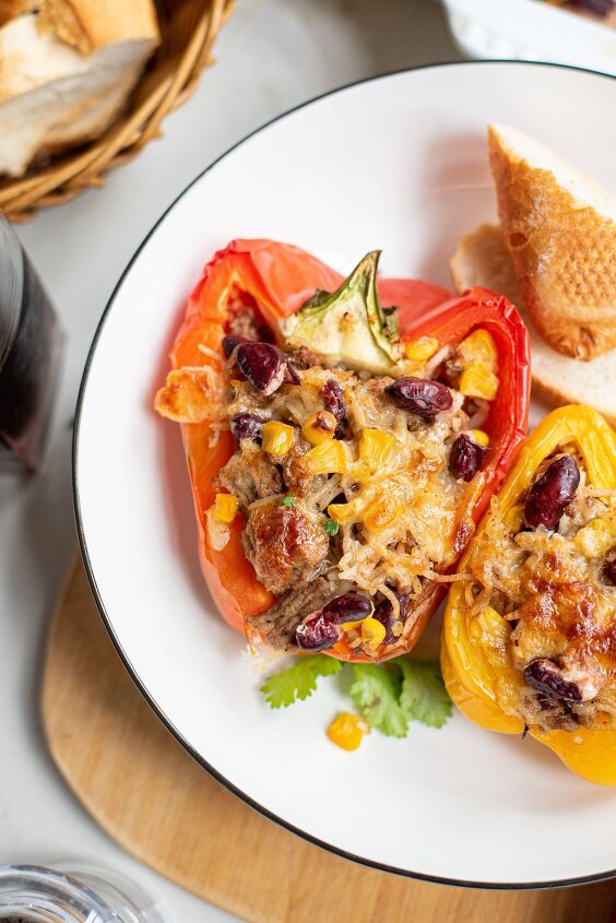 this taco stuffed peppers recipe is an easy weeknight meal for the who