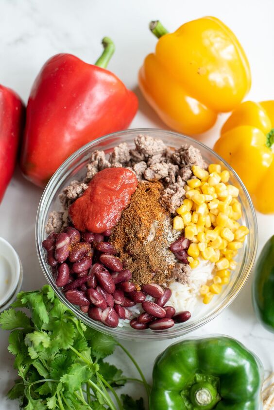 this taco stuffed peppers recipe is an easy weeknight meal for the who