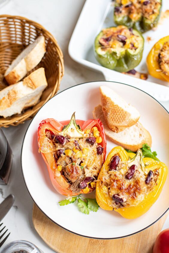 this taco stuffed peppers recipe is an easy weeknight meal for the who