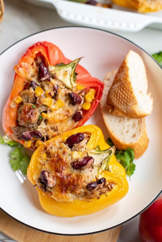 this taco stuffed peppers recipe is an easy weeknight meal for the who