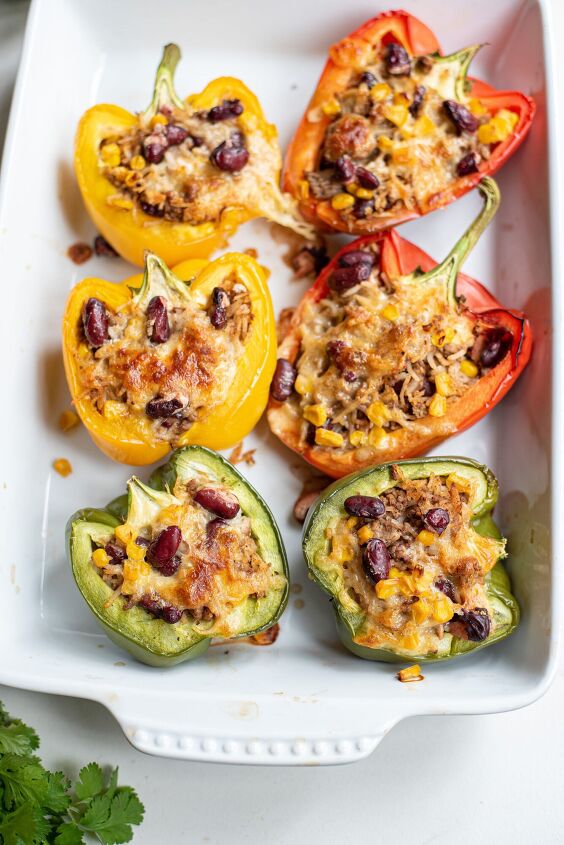 this taco stuffed peppers recipe is an easy weeknight meal for the who