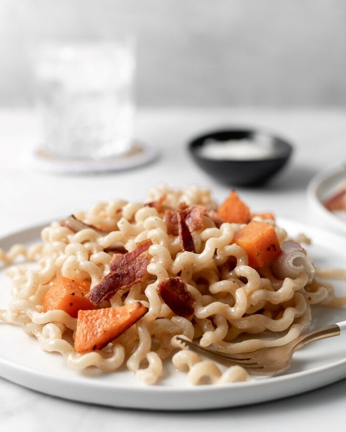 butternut squash and bacon pasta