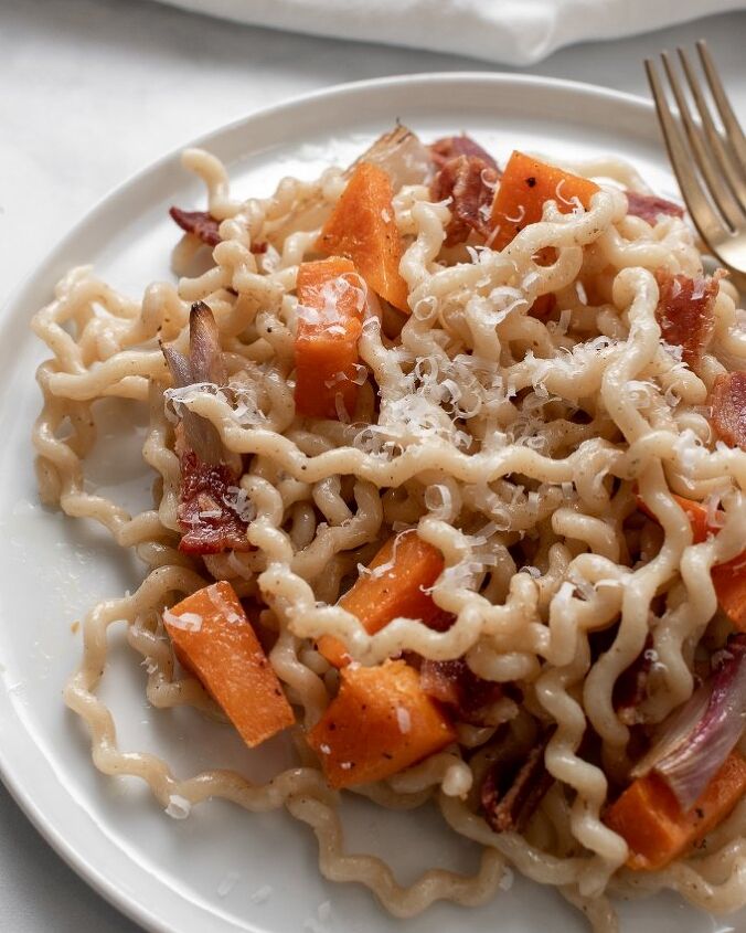 butternut squash and bacon pasta