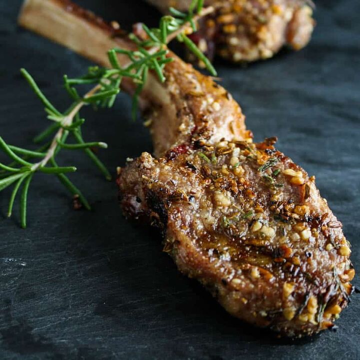 rosemary fennel crusted grilled lamb chops